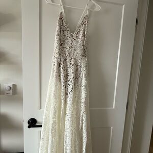 Love of Details White Lace Maxi Dress